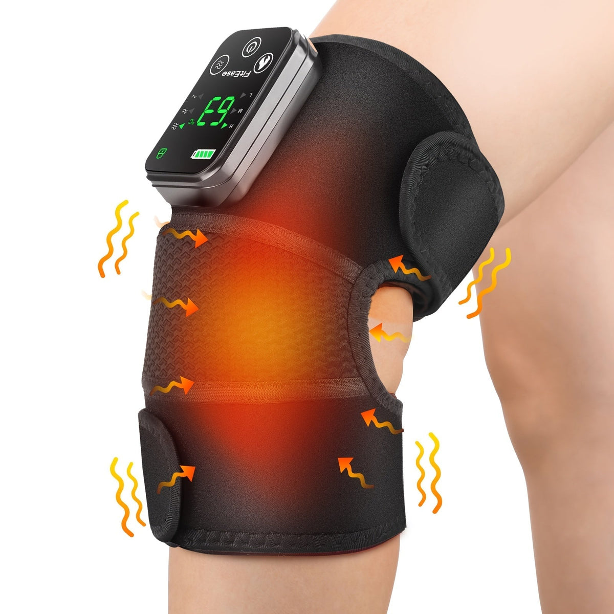 Masseur à vibration chauffant électrique pour genoux et épaules