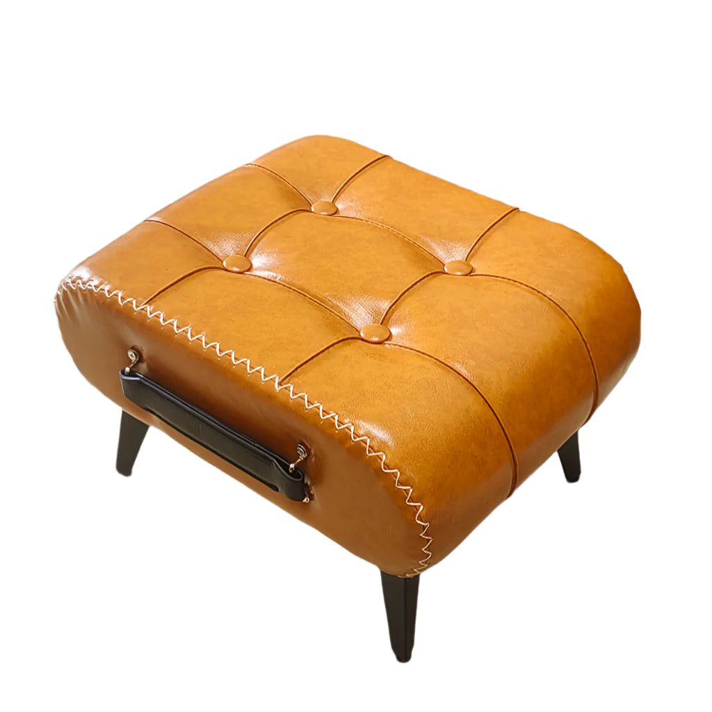 Banc à chaussures en similicuir avec rangement