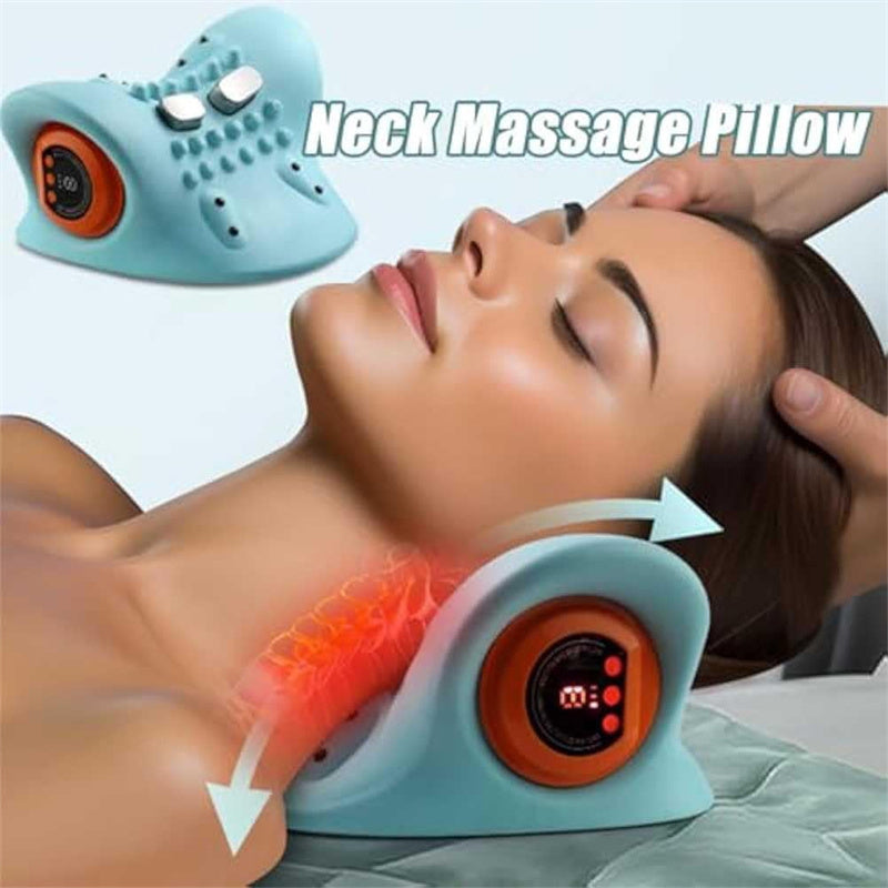 Rechargeable Portable Neck & Shoulder Vibration Device Pillow