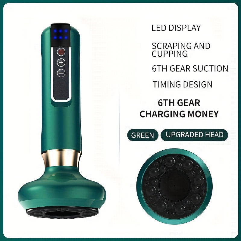 Outil de massage Gua Sha rechargeable par USB à 6 vitesses