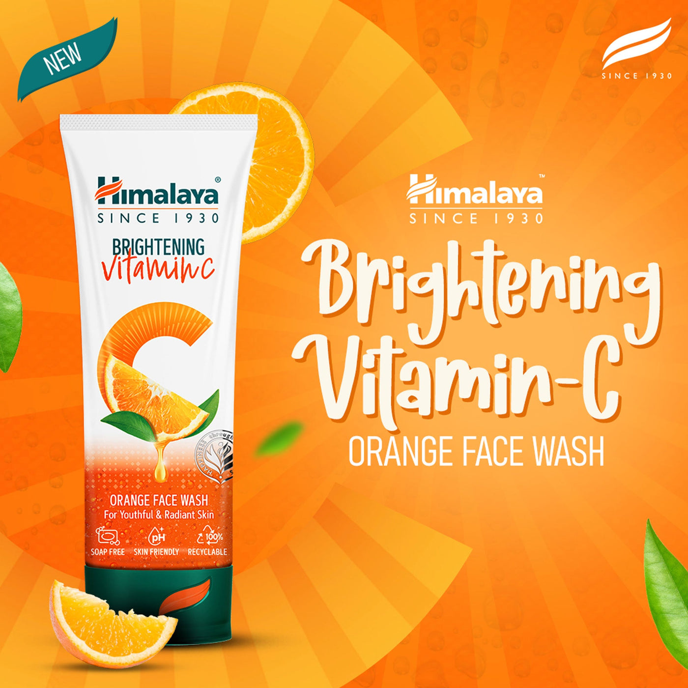Himalaya Brightening Vitamin C Orange Face Wash-1