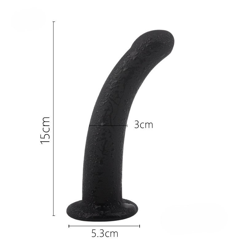 Black Soft Silicone Dildo & Anal Plug with Strap-On Harness - 3 Sizes-3