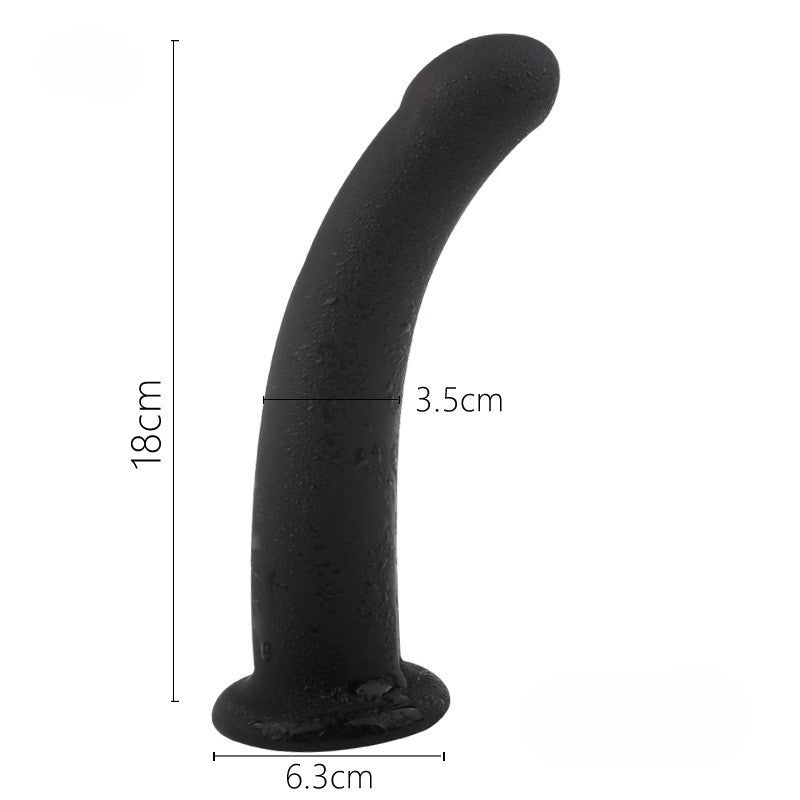 Black Soft Silicone Dildo & Anal Plug with Strap-On Harness - 3 Sizes-4