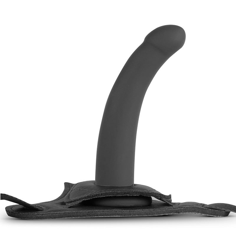 Black Soft Silicone Dildo & Anal Plug with Strap-On Harness - 3 Sizes-1