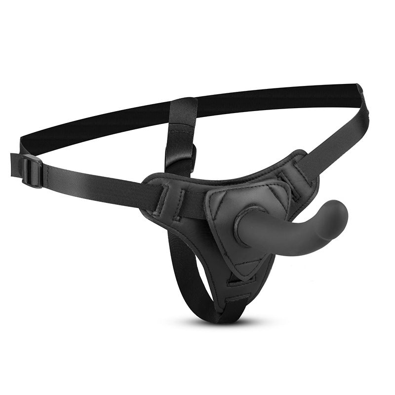 Black Soft Silicone Dildo & Anal Plug with Strap-On Harness - 3 Sizes-0
