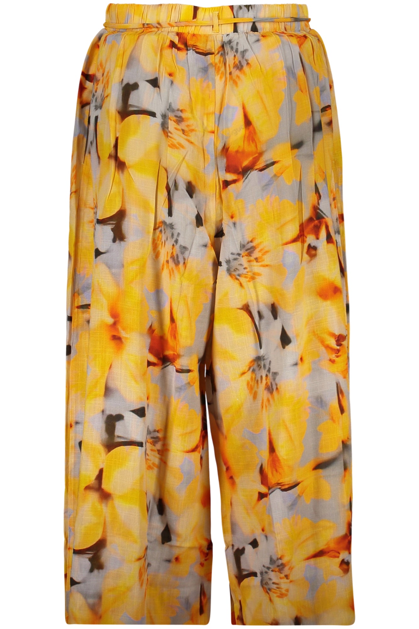 DESIGUAL WOMEN'S YELLOW TROUSERS