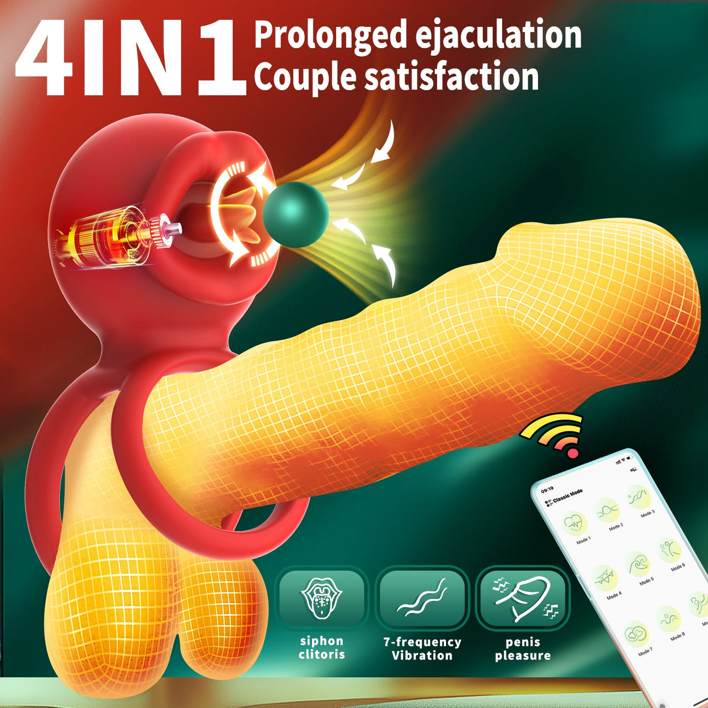 Dragon Tongue Licking & Vibrating Cock Ring App Controlled-2