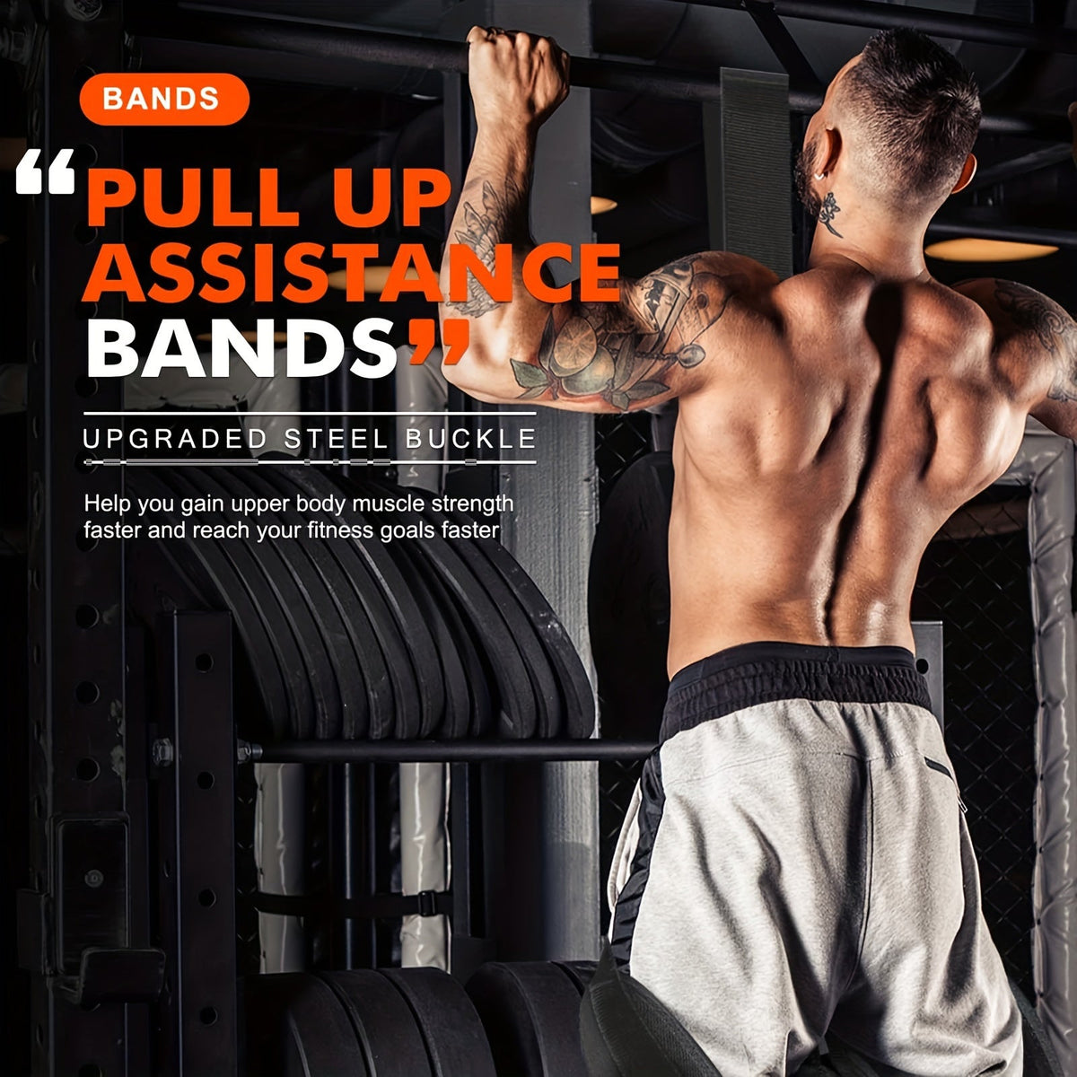5-Pack Adjustable Pull-Up Resistance Bands Set