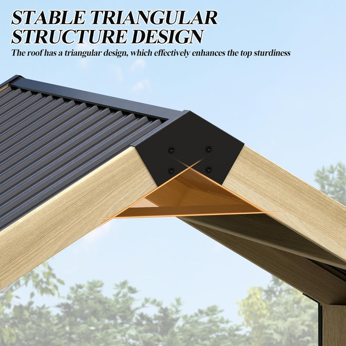 Tonnelle de barbecue d'extérieur avec toit rigide 2,3x1,7 m