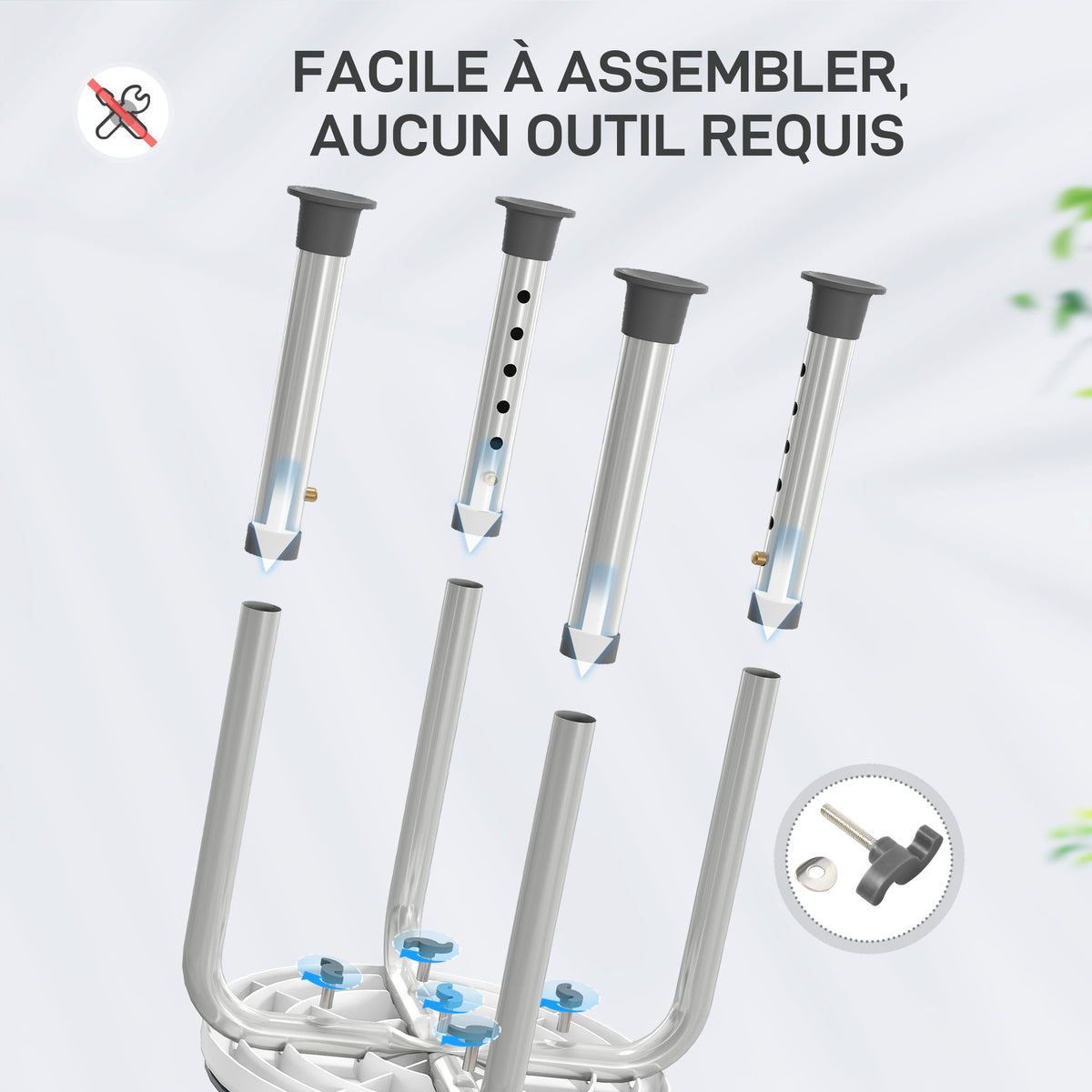 Banquette de douche siège de douche antidérapant banc de bain hauteur réglable pivotant à 360° en aluminium