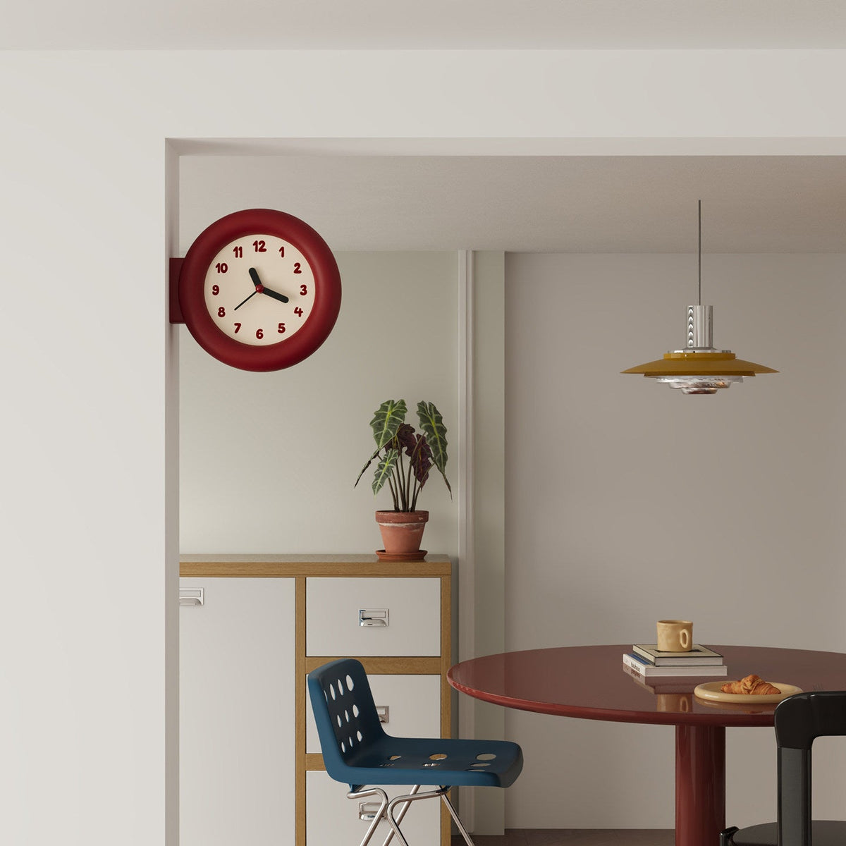 Double-Sided Round Clock