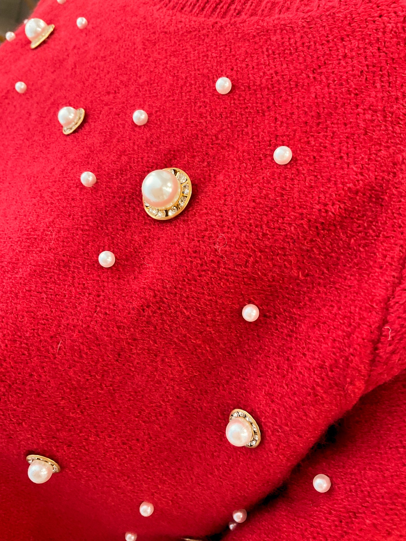 Sweater with Pearls