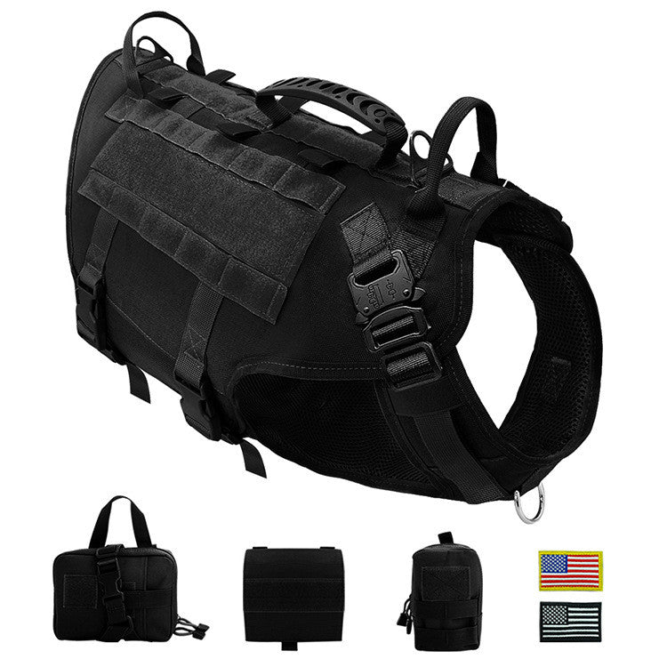 Laisse de Combat Gilet de Poitrine pour Chien Sac à Dos Bretelles d'Entraînement Spéciales Corde de Maintien à la Main