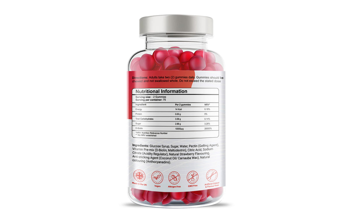 Ultra Biotin 5000mcg Vegan Gummies