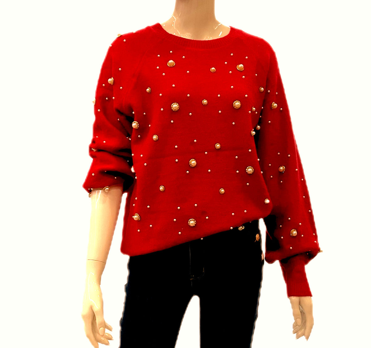 Sweater with Pearls-0