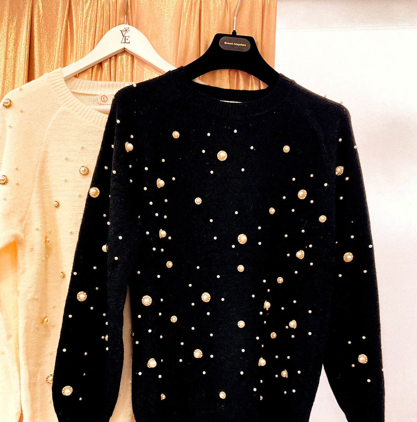 Sweater with Pearls