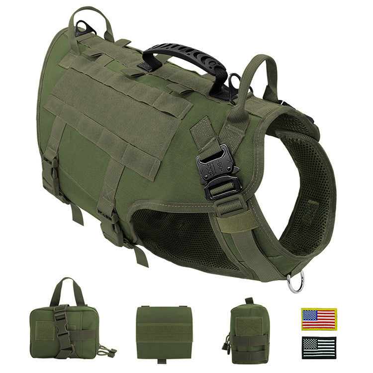 Laisse de Combat Gilet de Poitrine pour Chien Sac à Dos Bretelles d'Entraînement Spéciales Corde de Maintien à la Main