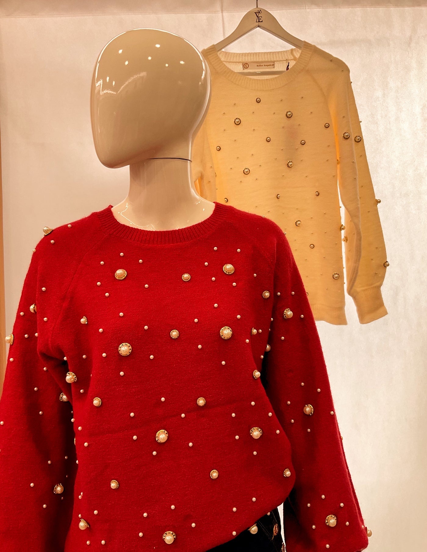 Sweater with Pearls