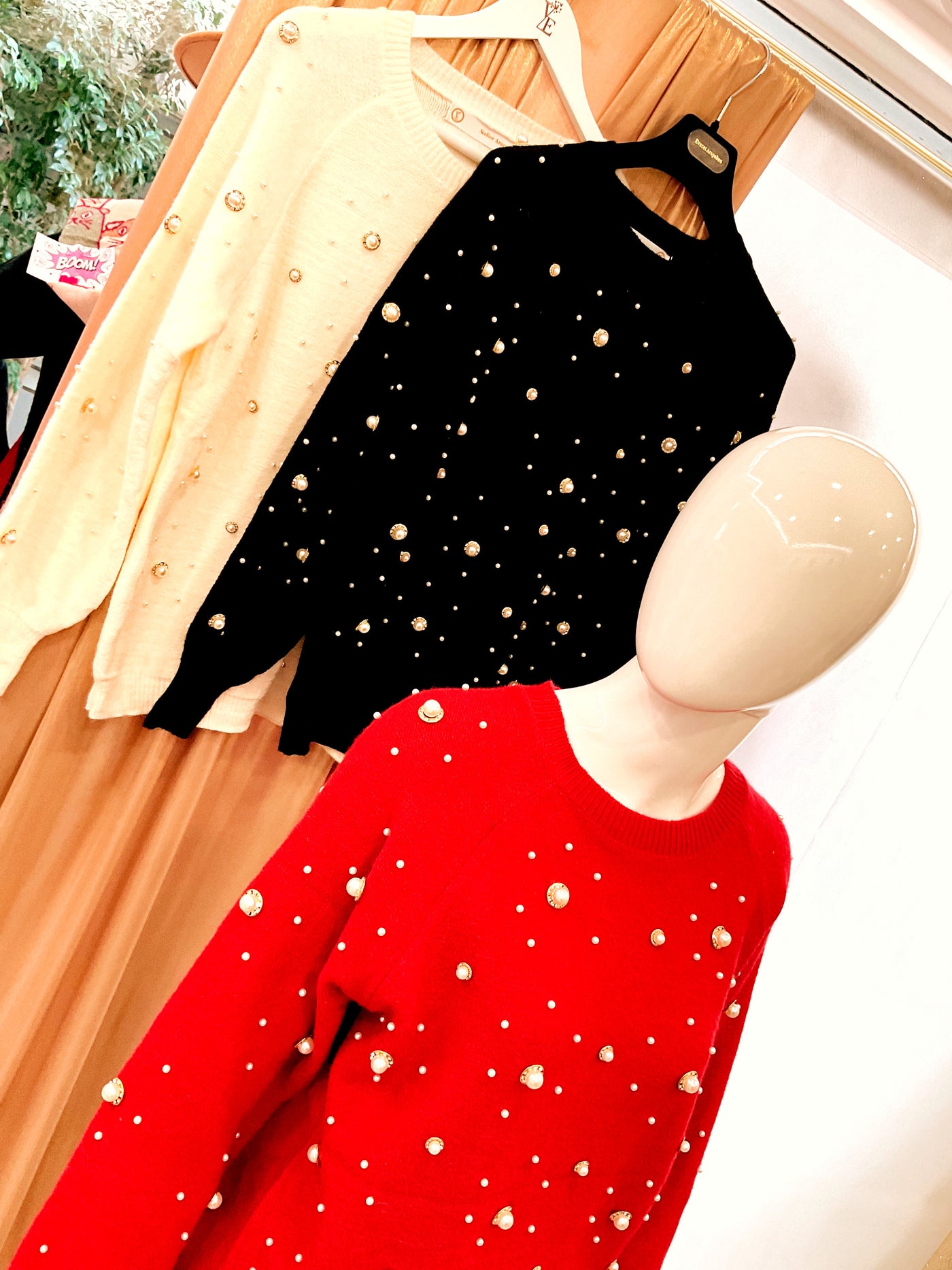 Sweater with Pearls