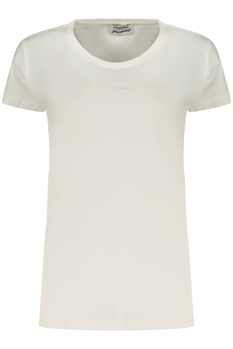 T-SHIRT À MANCHES COURTES FREDDY POUR FEMMES BLANCHE