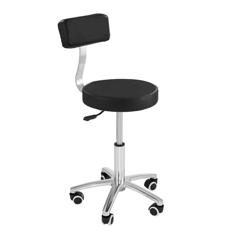 Chaise cosmétique avec dossier, disponible en plusieurs couleurs - noir