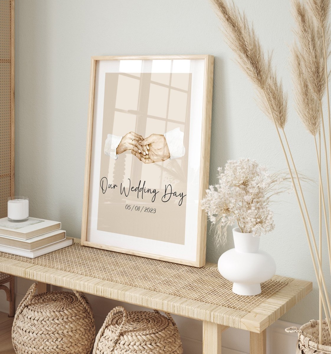 Hochzeit Verlobung Poster · Geschenkidee ·  Datum Text  Personalisiert · Hochzeit Brautpaar · Verlobung · Deko Print · ohne Rahmen