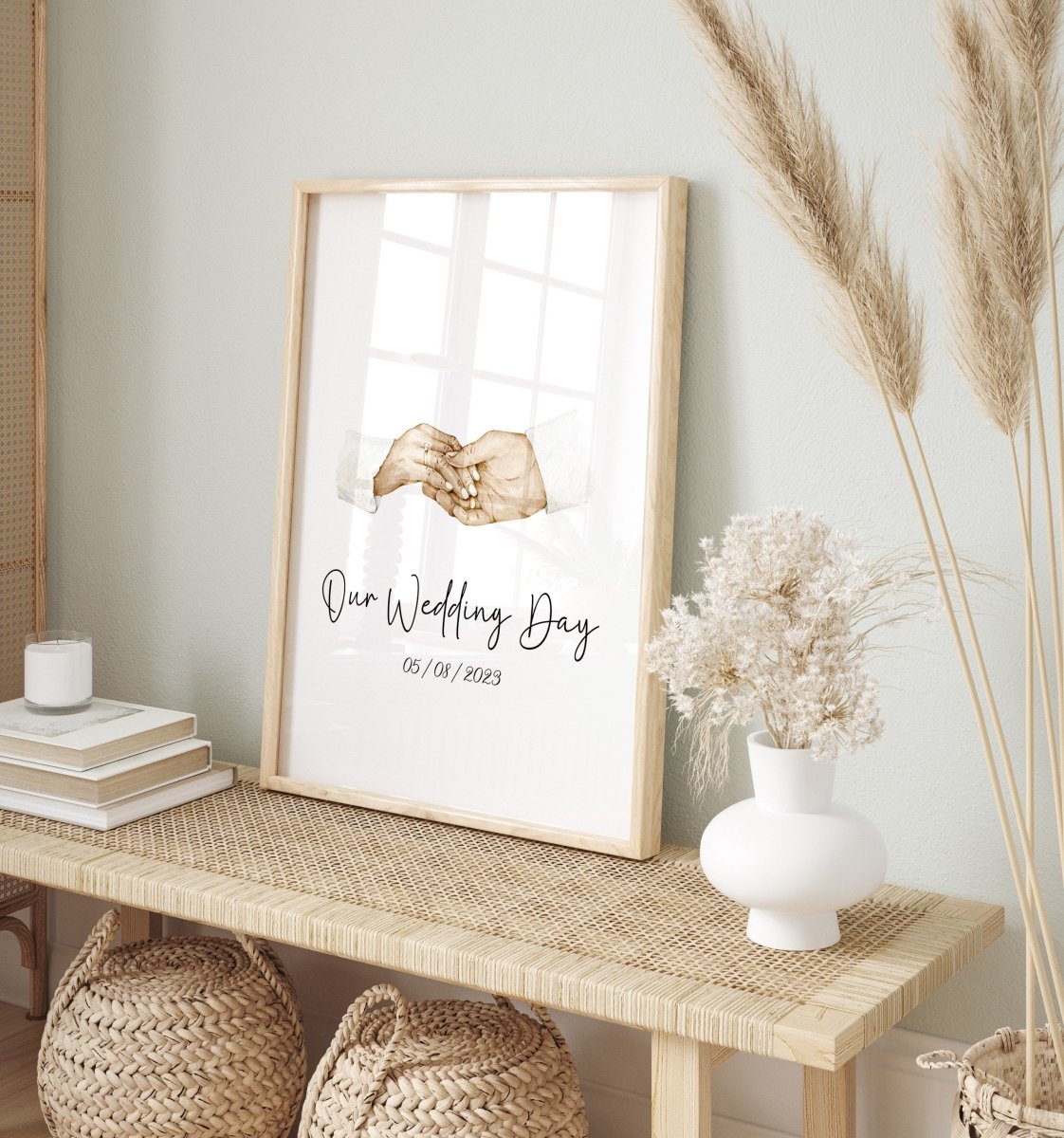 Hochzeit Verlobung Poster · Geschenkidee ·  Datum Text  Personalisiert · Hochzeit Brautpaar · Verlobung · Deko Print · ohne Rahmen