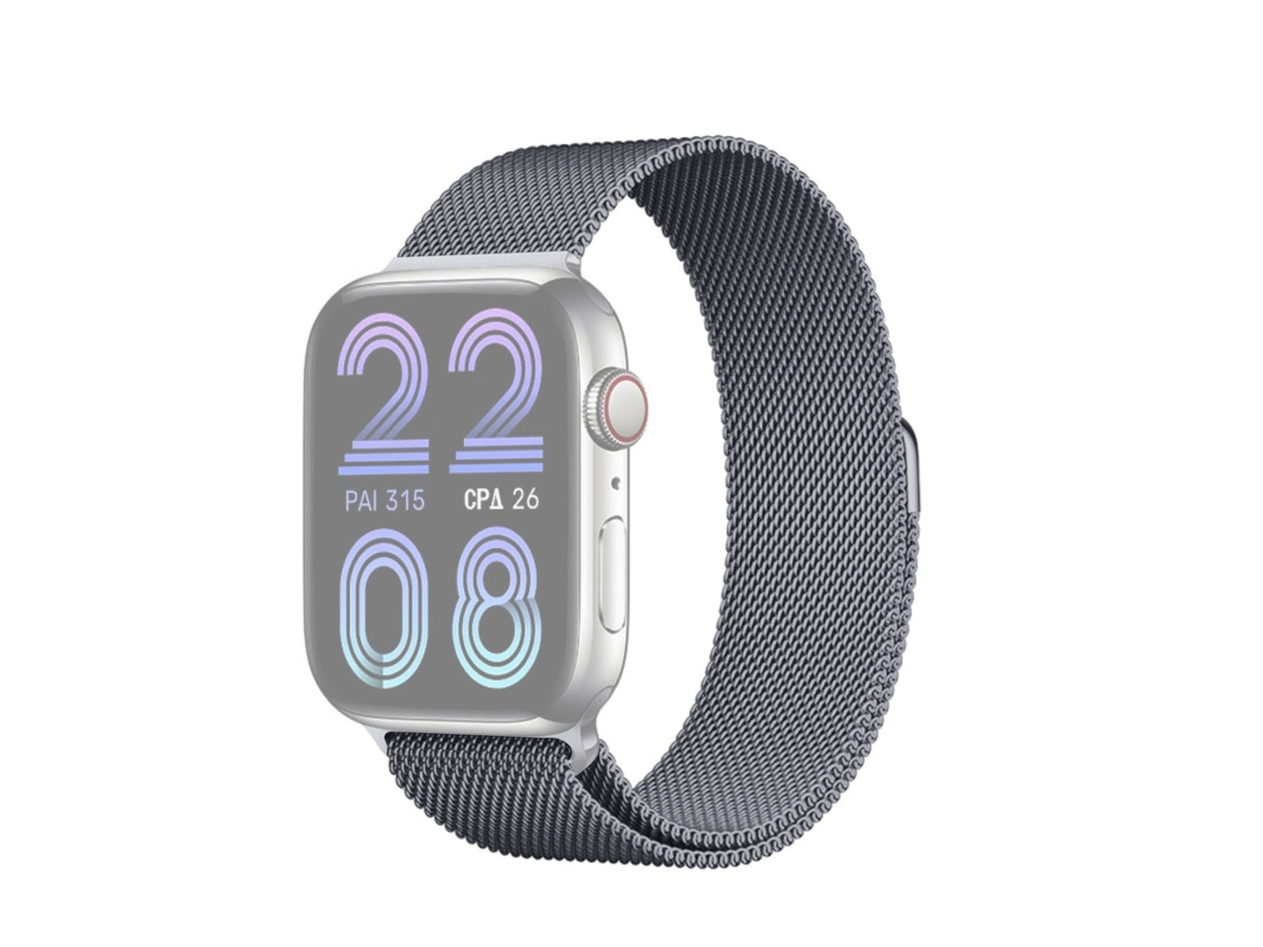 Techancy Faixa Metálica Magnética Cinzenta KC2123, Faixa De Substituição, Compatível Com Apple Watch Series: 42mm/44mm/45mm，