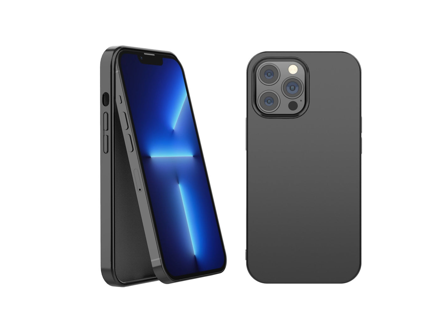 Capa para telemóvel Techancy New TPU Preto, KX5601, com proteção para a lente da câmara, compatível com iPhone 13