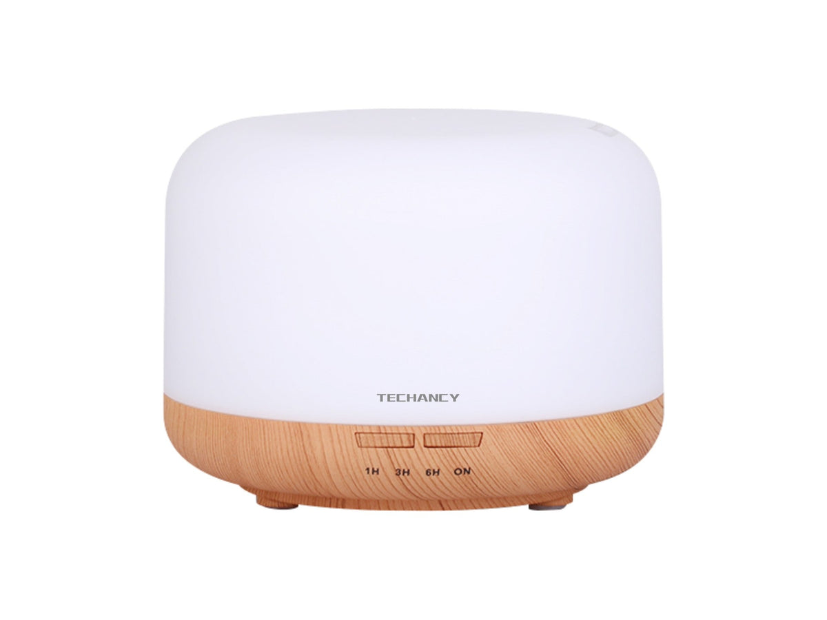 Diffuseur d'aromathérapie Techancy, LD3911, avec fonction humidificateur, blanc + grain de bois