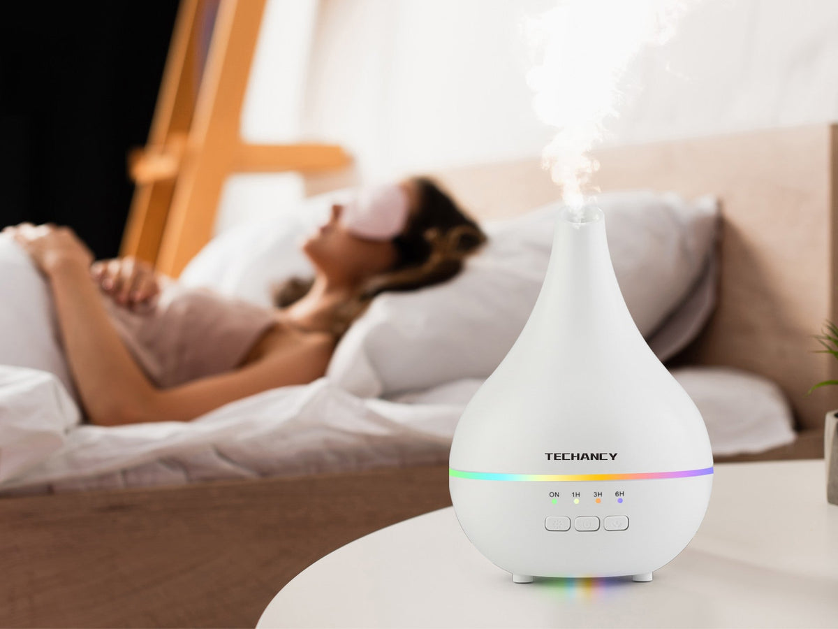 Difusor de aromaterapia Techancy, LD3914, com função humidificadora, branco