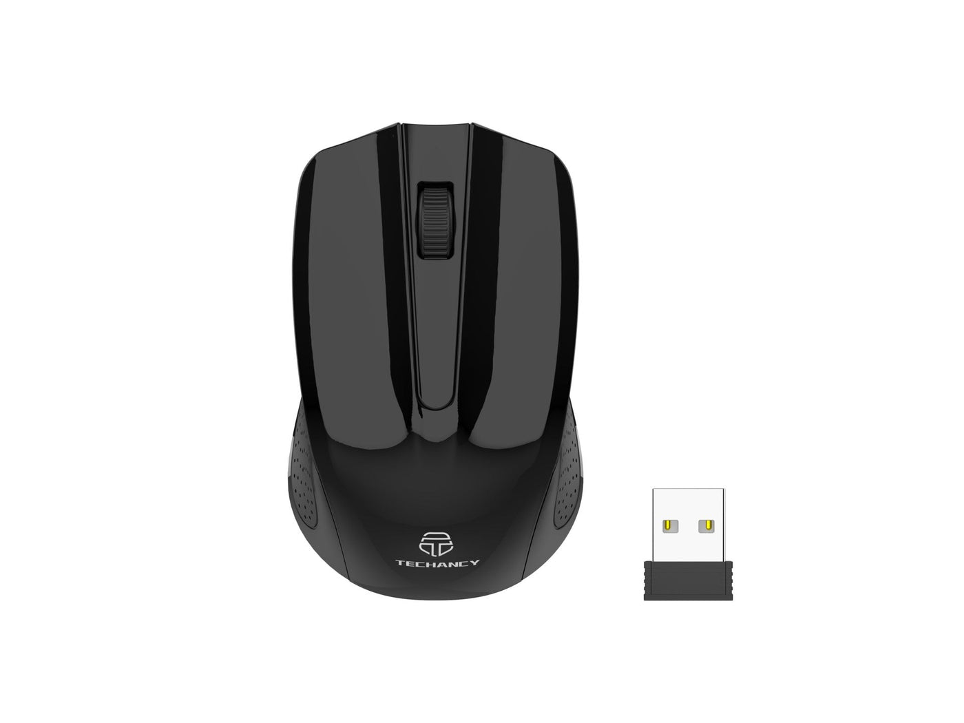 Techancy Rato Sem Fios 2.4g Preto TJ6121, Distância Sem Fios De 10 M, Plug And Play, Compatível Com Pc/Mac, Design Ergonómico-0