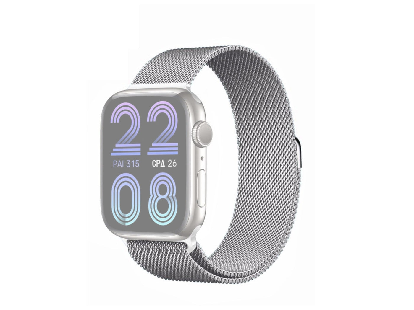 Techancy Faixa Metálica Magnética Prata KC2123, Faixa De Substituição, Compatível Com Apple Watch Series: 49mm，