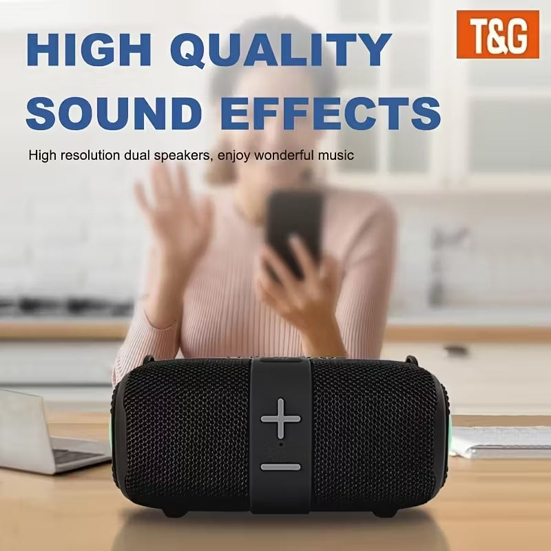 Enceinte sans fil portable avec lumière LED IPX4