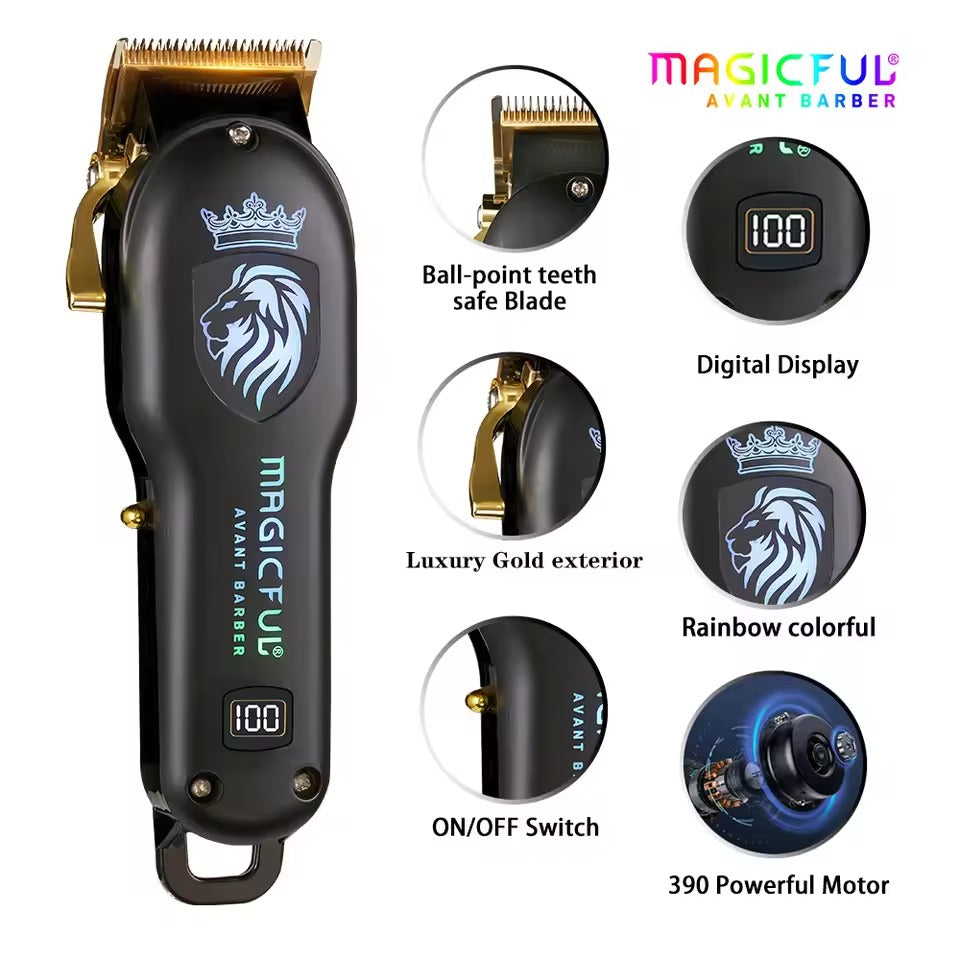 Tondeuse à Cheveux Professionnelle Rechargeable et Tondeuse à Barbe Électrique