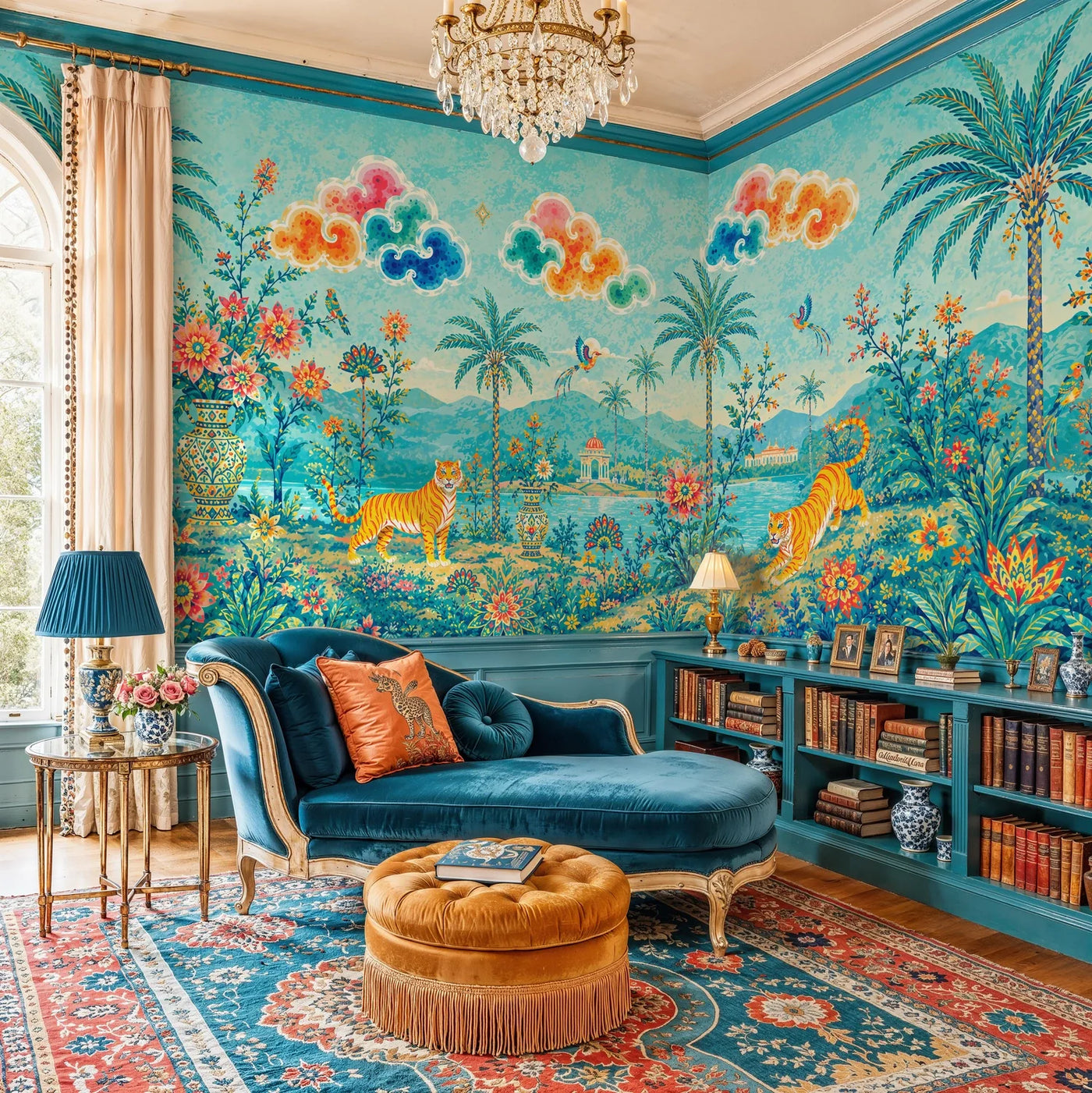 Jaipur Tiger Garden Scenic Wall Mural-4