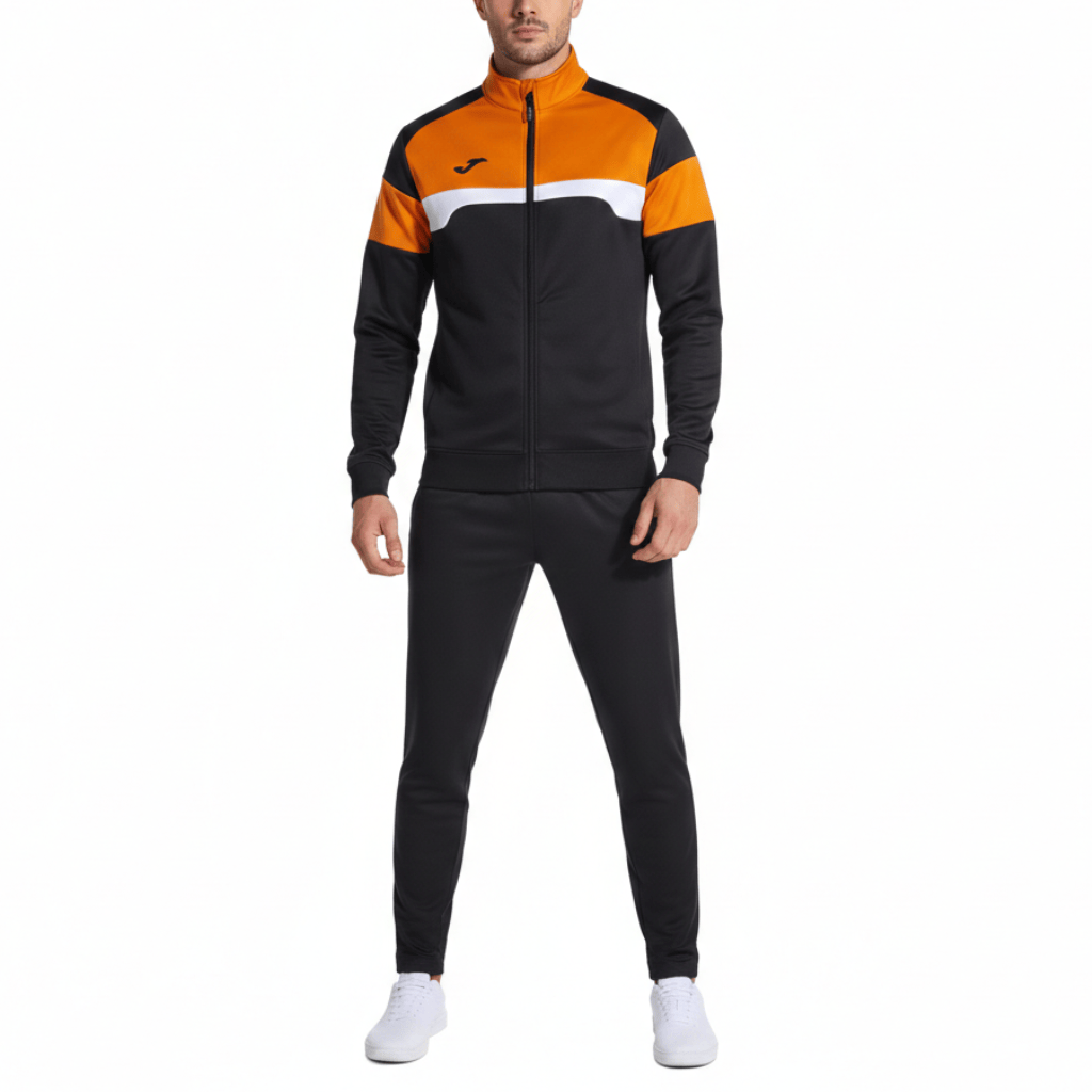 Danubio III Elite training Tracksuit European Style Slim-Fit - Black/Orange - Joma