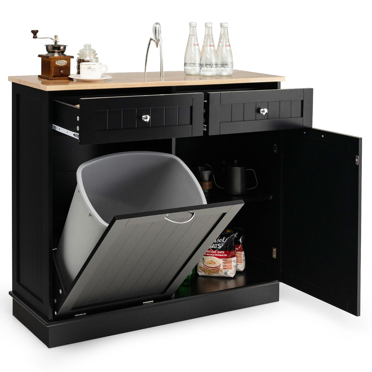 Poubelle de cuisine NNECW avec étagère réglable pour la cuisine