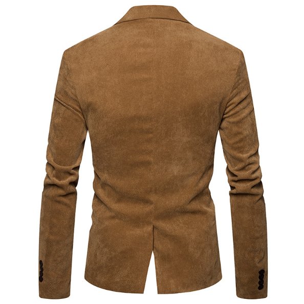 Khaki brown velo blazer-4