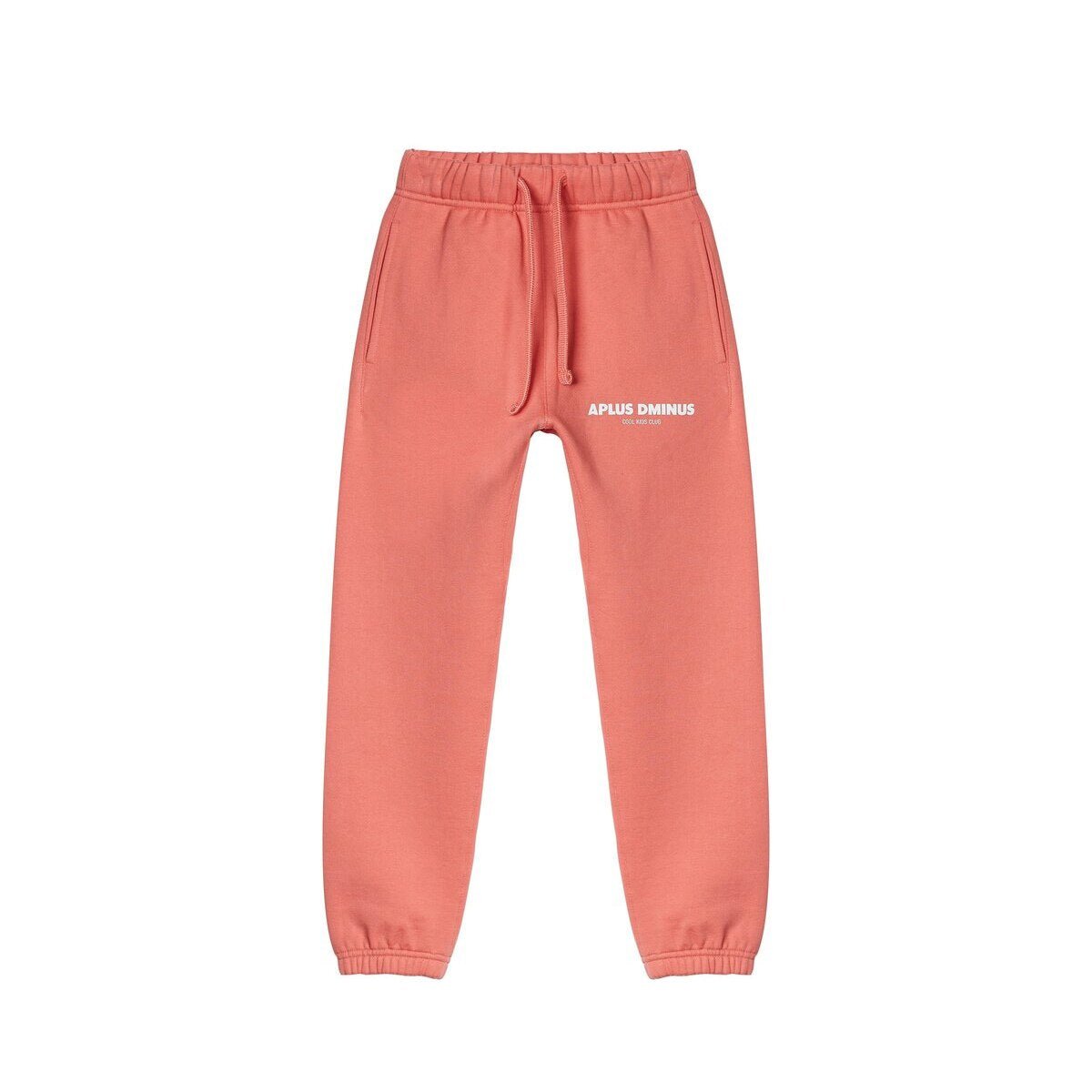 Kids APLUS DMINUS Stacked Logo Drawstring Joggers – Structured Thin Fleece Sports Sweatpants-4