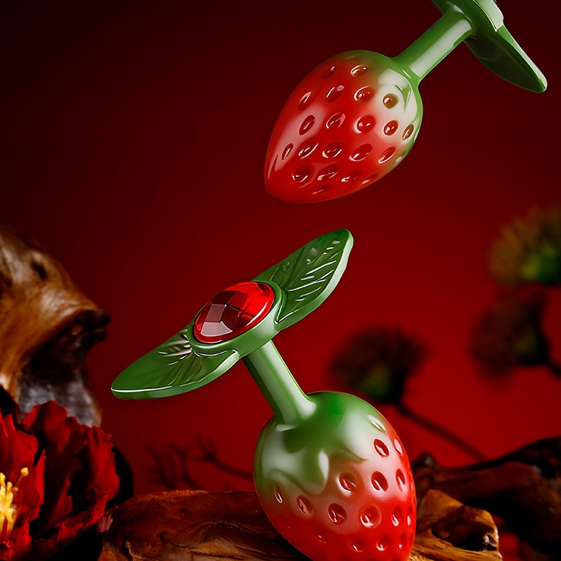LOCKINK Strawberry Metal Anal Plug-3