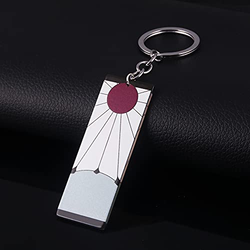 Porte-clés inspiré des boucles d'oreilles de Tanjiro de Demon Slayer, style 2