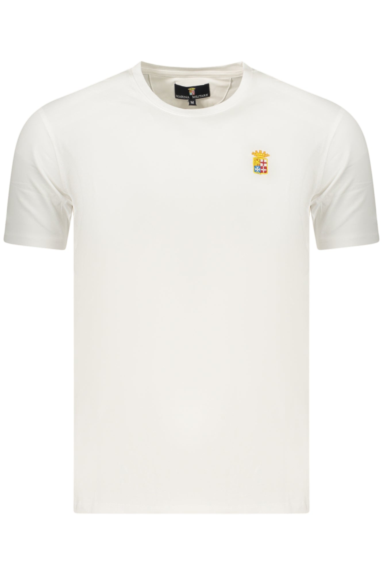 Navy Men's Short-Sleeved White T-Shirt