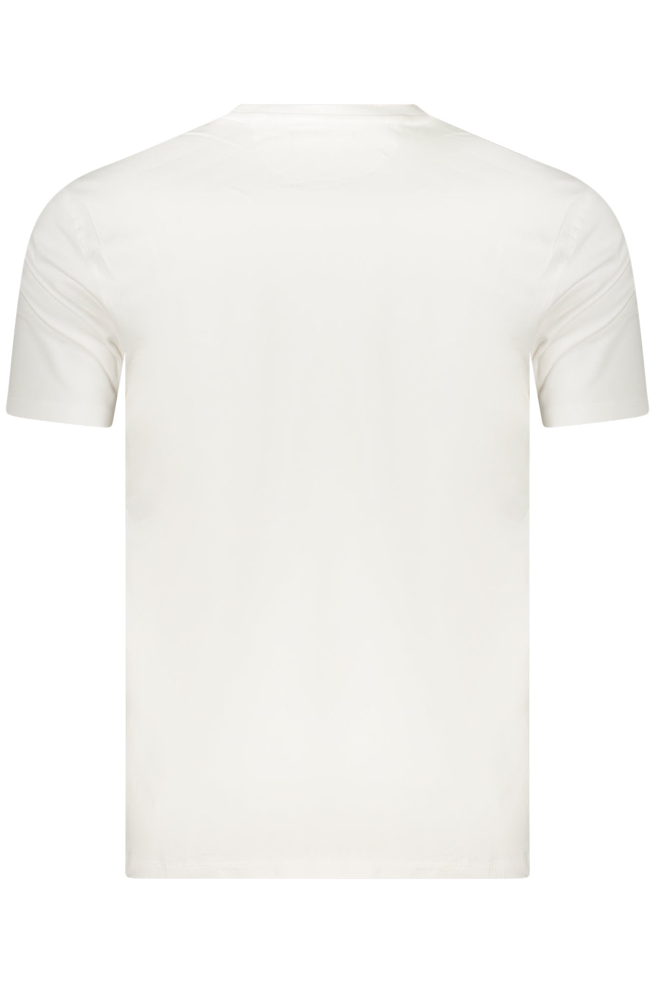 Navy Men's Short-Sleeved White T-Shirt
