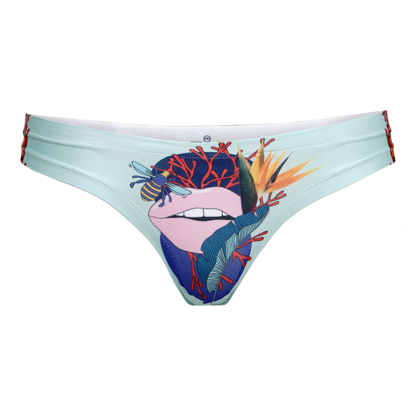 Memème Women’s Ultra-Comfortable BOTANIC PANIC - Lips - Panties | Breathable Cotton Crotch, Stretchy Fit, No Elastic Bands