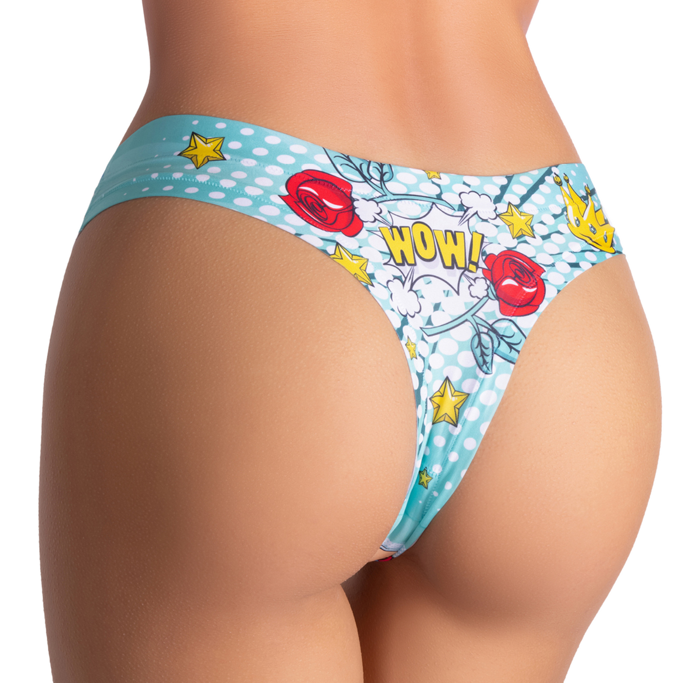 Memème Women’s Ultra-Comfortable COMICS - Beach Girl - Panties | Breathable Cotton Crotch, Stretchy Fit, No Elastic Bands