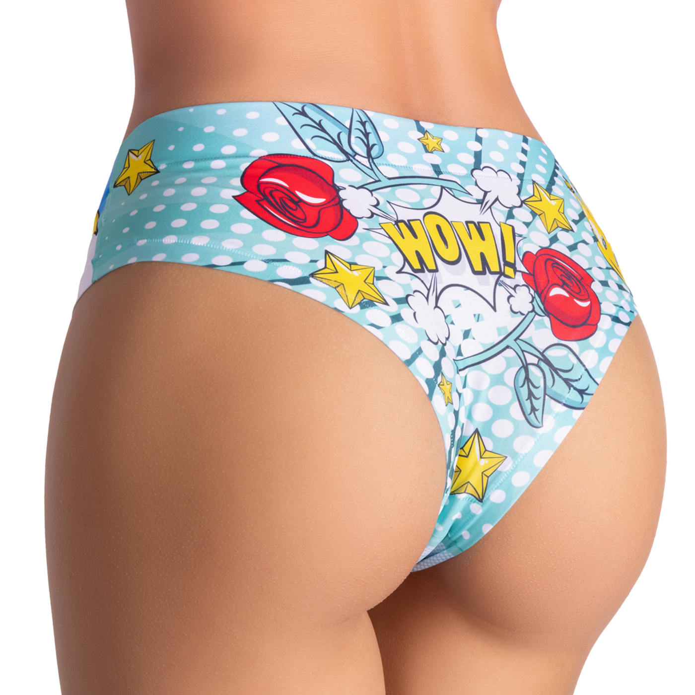 Memème Women’s Ultra-Comfortable COMICS - Beach Girl - Panties | Breathable Cotton Crotch, Stretchy Fit, No Elastic Bands