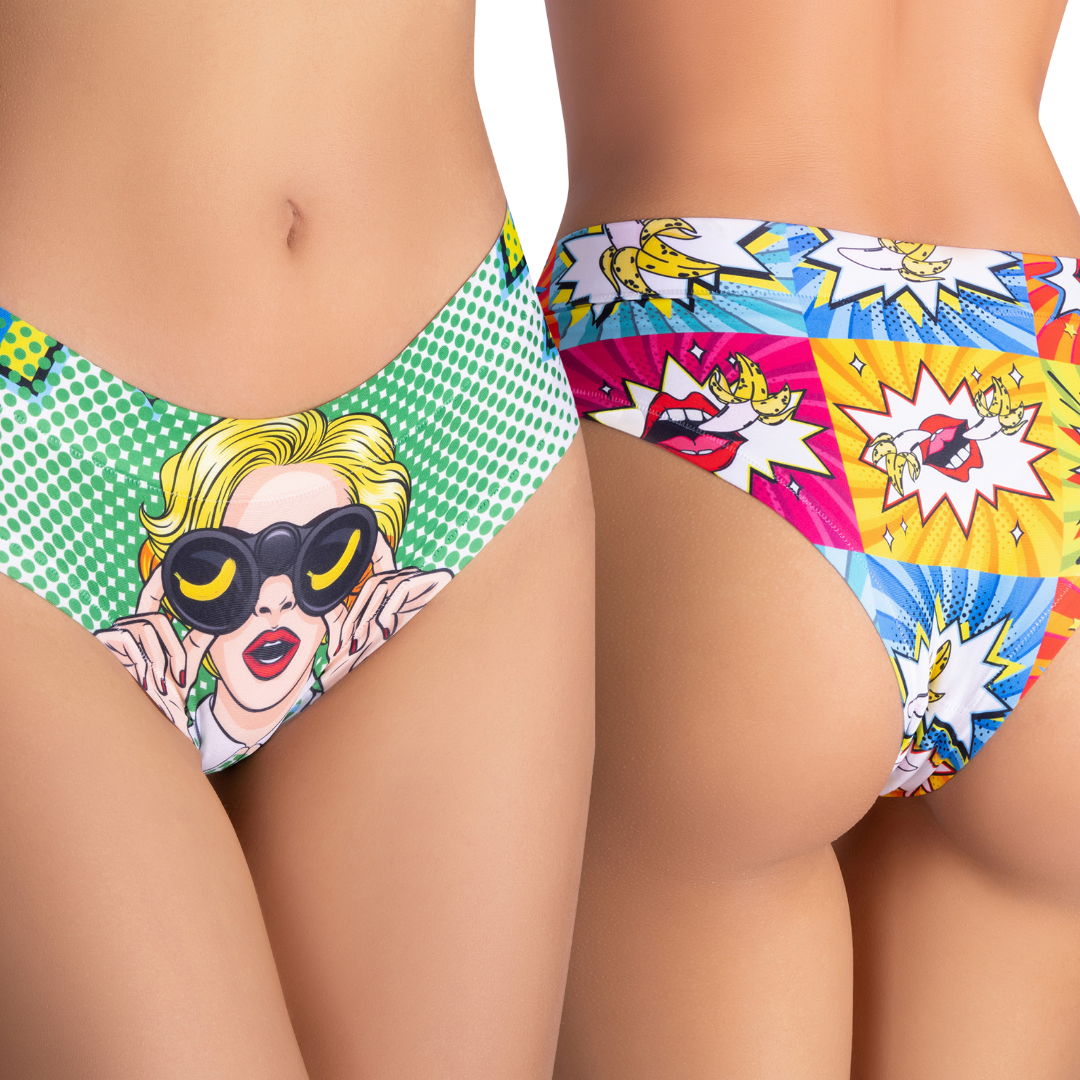 Memème Women’s Ultra-Comfortable COMICS - Curios Girl - Panties | Breathable Cotton Crotch, Stretchy Fit, No Elastic Bands