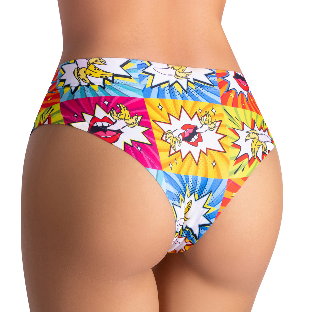 Memème Women’s Ultra-Comfortable COMICS - Curios Girl - Panties | Breathable Cotton Crotch, Stretchy Fit, No Elastic Bands