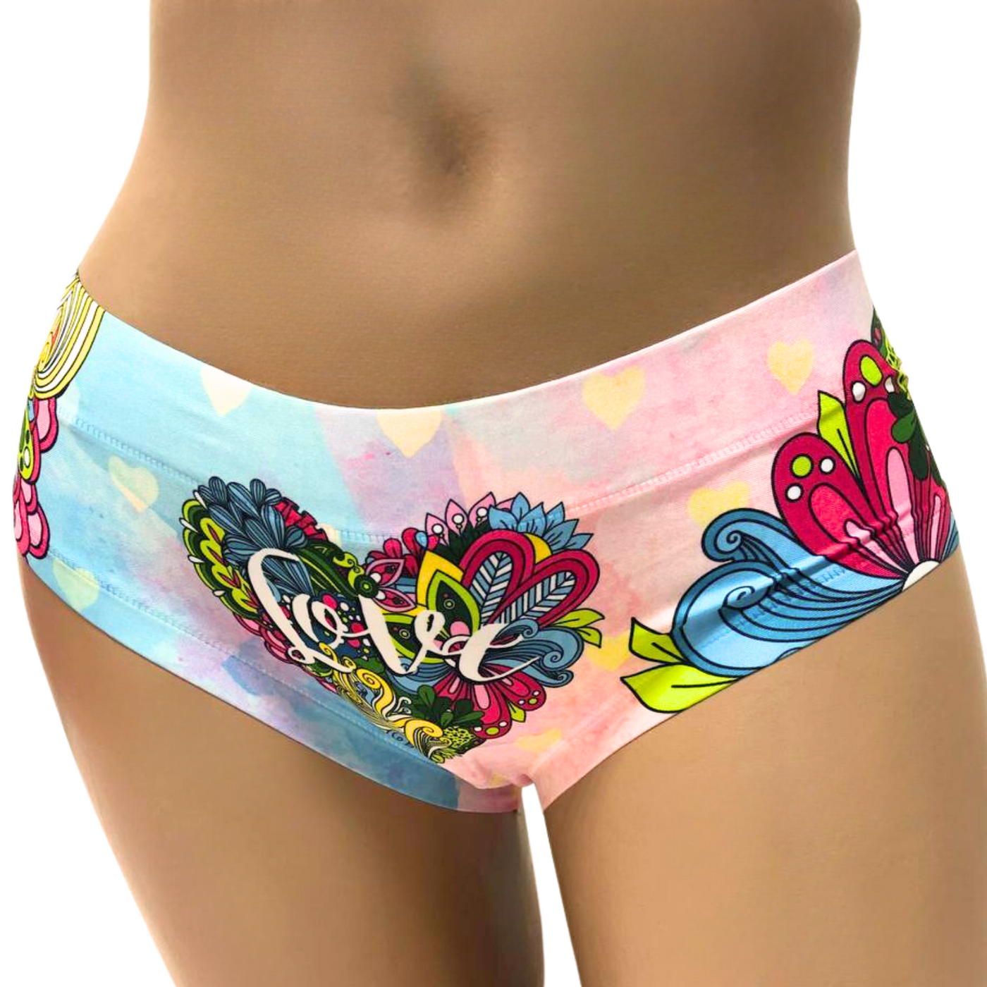 Memème Women’s Ultra-Comfortable LOVE - Spectrum Mix Panties | Breathable Cotton Crotch, Stretchy Fit, No Elastic Bands